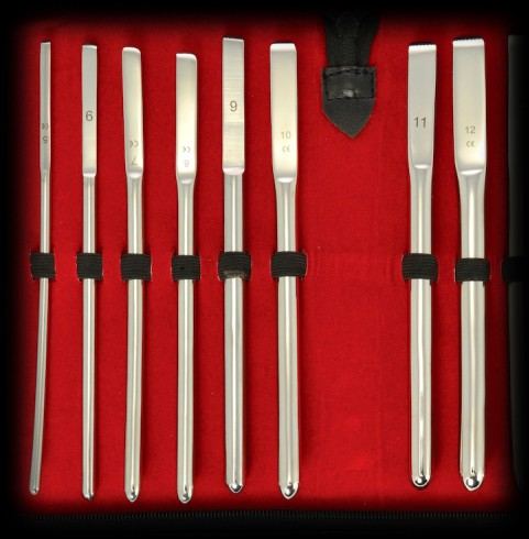 Set van 8 staven voor urinebuis 5 tot 12mm