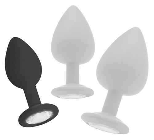 Schmuck-Plug Diamond Regular – 6,5 x 2,8 cm Schwarz