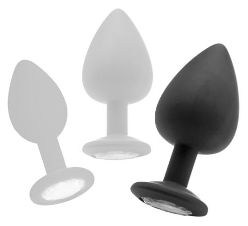 Schmuck-Plug Diamond Extra Large – 8 x 4,4 cm Schwarz