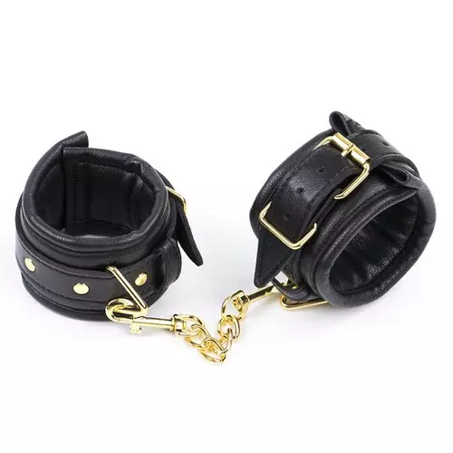 Premium-Handschellen Komfort Gold – 1/6