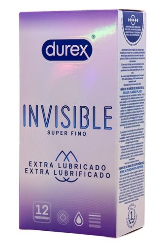 Dünne geschmierte Kondome Invisible 52mm x12