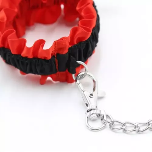 Halsband Handschellen Set Romance Schwarz Rot – 5/13