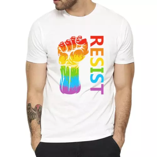 T-Shirt Resist Rainbow Weiß – 1/10