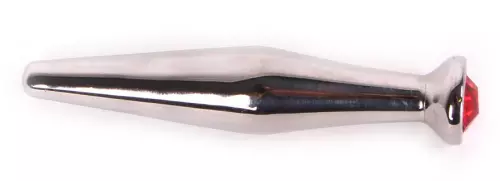 Penishörnchen mit Schmuckstein SMOOTH Rot 11mm – 2/8