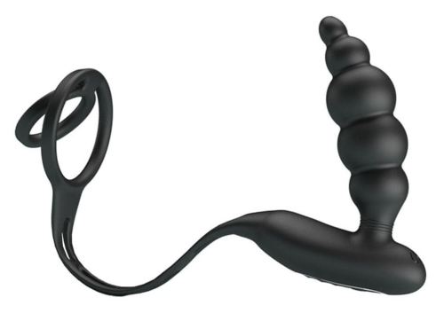 Vibrating Plug with VIBRA PENIS Rings 8 x 2.4 cm