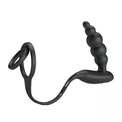 Vibrirender Plug mit Ringen VIBRA PENIS 8 x 2.4 cm – 3/10