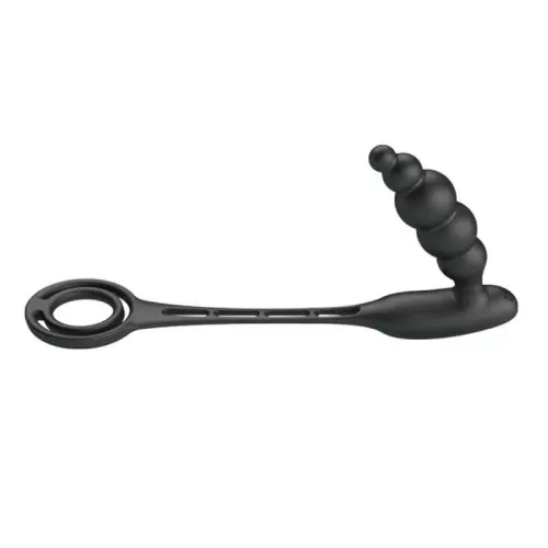Vibrirender Plug mit Ringen VIBRA PENIS 8 x 2.4 cm – 4/10