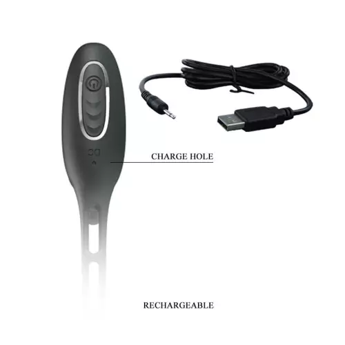 Vibrirender Plug mit Ringen VIBRA PENIS 8 x 2.4 cm – 8/10