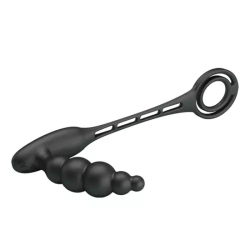 Vibrirender Plug mit Ringen VIBRA PENIS 8 x 2.4 cm – 10/10