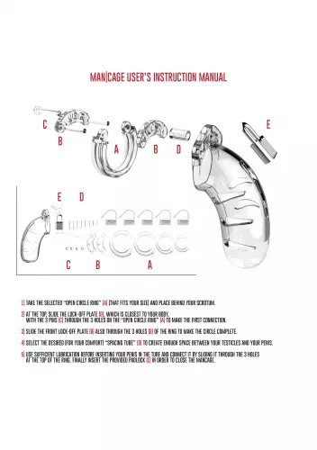 Keuschheitskäfig ManCage Modell 01 9 x 3.5 cm Transparent – 4/8