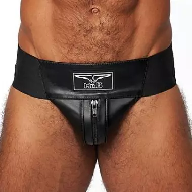 Jockstrap aus Leder Mister B Schwarz – 1/6