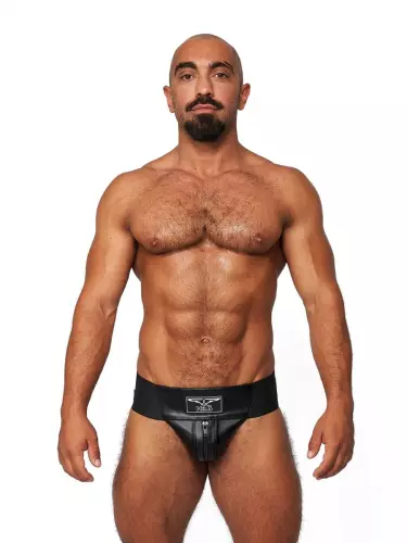 Jockstrap aus Leder Mister B Schwarz – 3/6