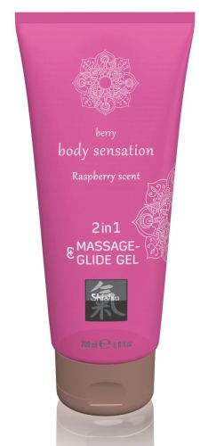 Lubricant and Massage Gel Raspberry 200mL