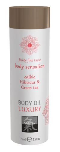 Edible Massage Oil - HIBISCUS and GREEN TEA 75ml
