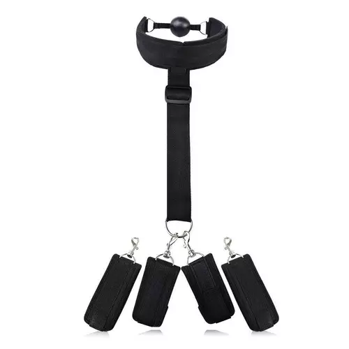 Halsband mit Knebel und Bondage-Schnüren – 1/10