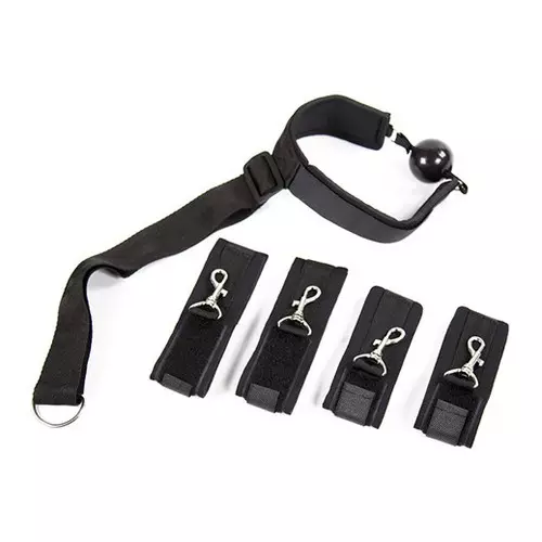 Halsband mit Knebel und Bondage-Schnüren – 4/10