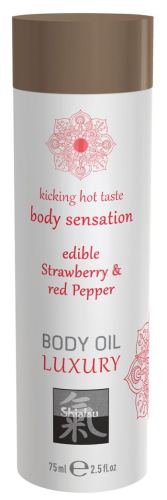Edible Massage Oil - STRAWBERRY and RED PEPPER 75ml