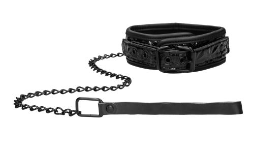 Halsband und Leine Luxury Schwarz