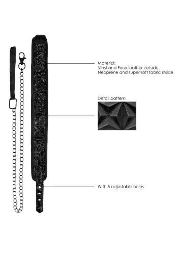 Halsband und Leine Luxury Schwarz – 4/14