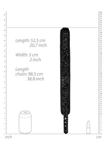 Halsband und Leine Luxury Schwarz – 7/14