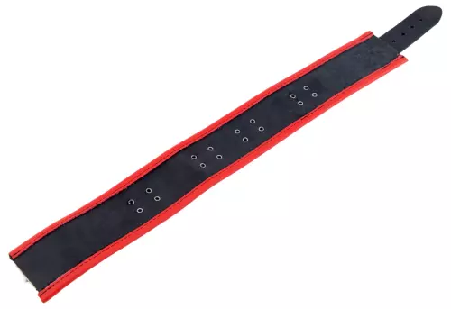 Lederhalsband mit 3 D-Ringen Rot – 7/13