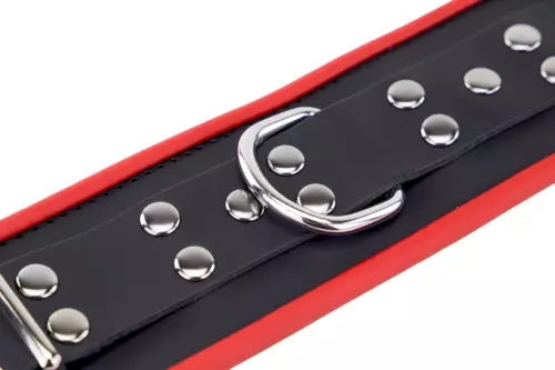 Lederfesseln für die Knöchel Schwarz-Rot – 6/8
