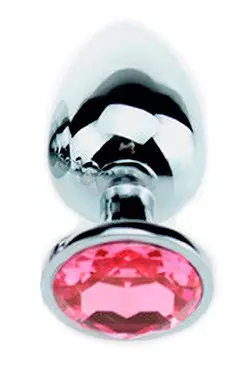 Schmuck-Analplug Strass Rosa - SMALL 6,5 x 2,7 cm – 2/4