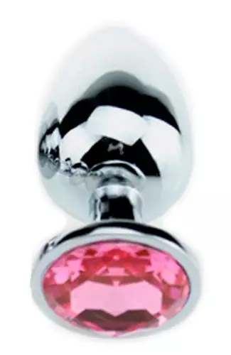 Schmuck-Analplug Strass Rosa - GROSS 8 x 4 cm – 2/4