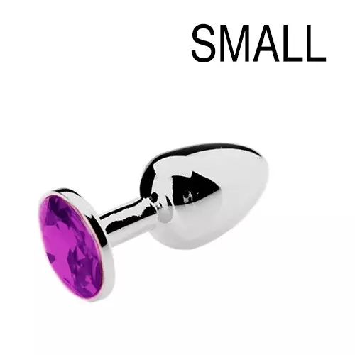Schmuckplug Strass Violett - SMALL 6,5 x 2,7cm – 1/4