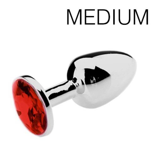 Juwelen plug Spolly Medium - Rood 7 x 3.4cm