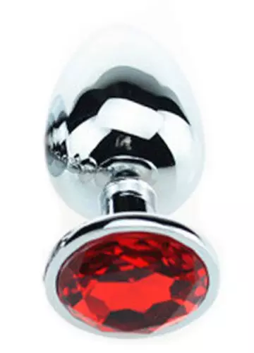 Schmuck-Analplug Spolly Groß - Rot 8,5 x 3,9 cm – 3/4