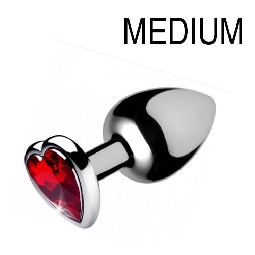 Butt Plug Schmuckstein Heart Gem Rot 7 x 3.4 cm