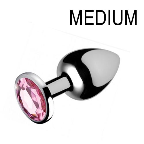 Butt Plug Schmuckstein Gem Rosa 7 x 3.4 cm