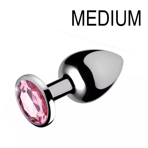 Butt Plug Schmuckstein Gem Rosa 7 x 3.4 cm – 1/3