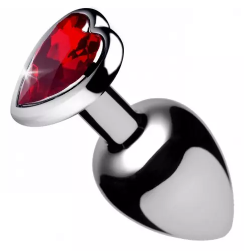 Butt Plug Schmuckstein Heart Gem Rot 6.5 x 2.7 cm – 3/3