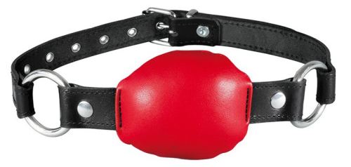 Leren knevel Silence Gag Rood