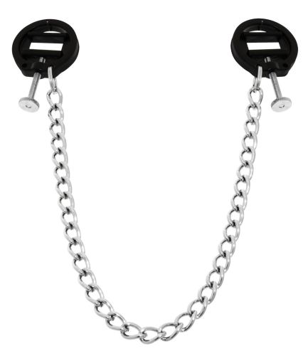 Brustwarzen-Klemmen mit Kette ROUND 4cm