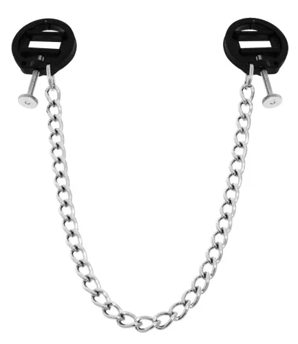 Brustwarzen-Klemmen mit Kette ROUND 4cm – 1/2
