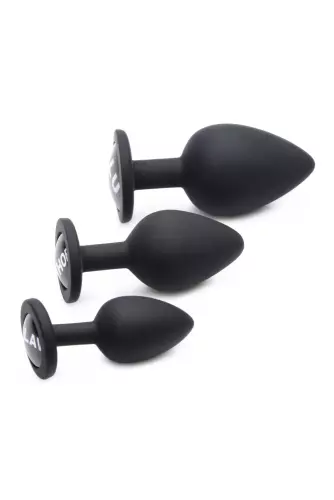 Kit mit 3 Butt plugs Dirty Words – 3/19