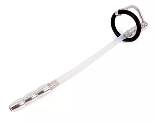 Durchbohrte Harnröhrenstange Catheter Ribbed 21cm - Durchmesser 9mm – 1/5