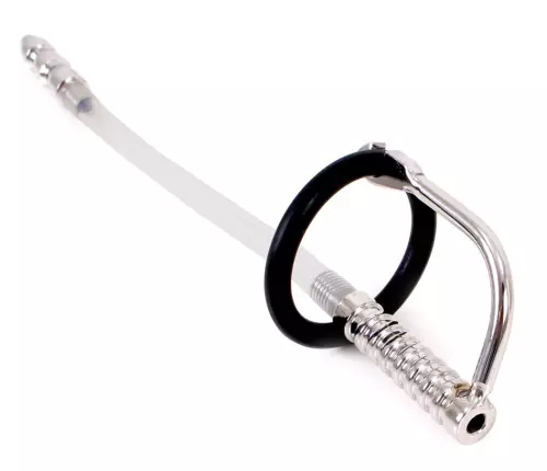 Durchbohrte Harnröhrenstange Catheter Ribbed 21cm - Durchmesser 9mm – 2/5