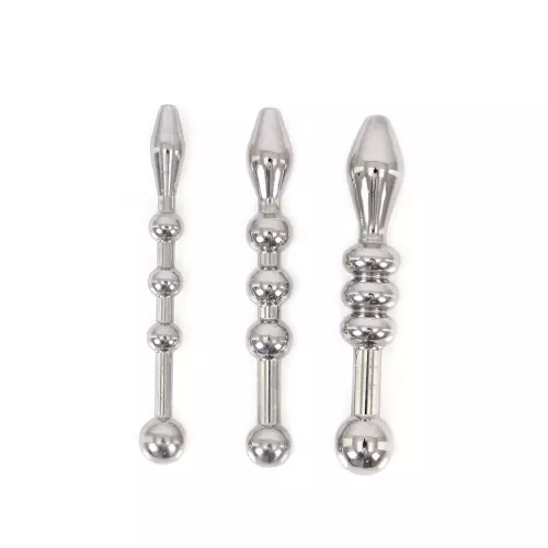 Set van 3 urethrale plugs Beads 5,5cm 6 tot 10mm – 3/4