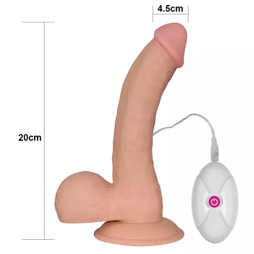 Vibrating Dildo Ultra Soft Thick 17 x 4.5cm – 3/8