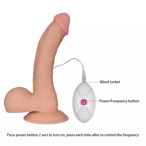 Vibrating Dildo Ultra Soft Thick 17 x 4.5cm – 8/8
