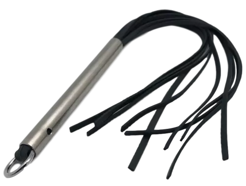 Lederpeitsche 12-teilig - Aluminium-Griff - 53cm – 4/4