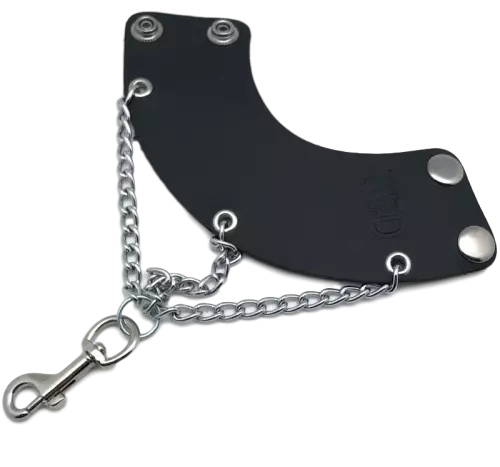 Fallschirm aus Leder mit Ketten und Haken - 2-fach Druckknöpfe – 2/3
