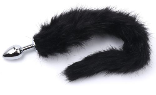 Plug Fuchsschwanz Fox 6 x 2,7 cm Schwarz