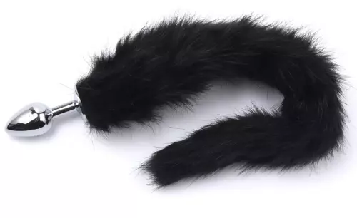 Plug Fuchsschwanz Fox 6 x 2,7 cm Schwarz – 1/12