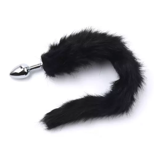 Plug Fuchsschwanz Fox 6 x 2,7 cm Schwarz – 3/12