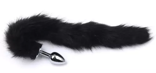 Plug Fuchsschwanz Fox 6 x 2,7 cm Schwarz – 4/12